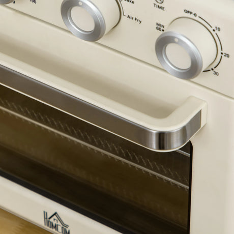HOMCOM 20L 90-230 Mini Electric Oven - Cream
