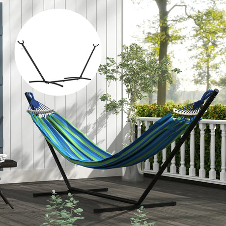 Outsunny 2.86m Universal Hammock Stand Metal Frame Garden Camping Picnic Outdoor Patio Replacement  Stand Only