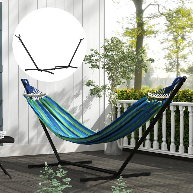 Outsunny 2.86m Universal Hammock Stand Metal Frame Garden Camping Picnic Outdoor Patio Replacement  Stand Only