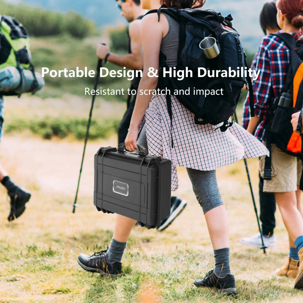 Portable Waterproof Hard-Shell Dry Box with Customizable Foam Insert