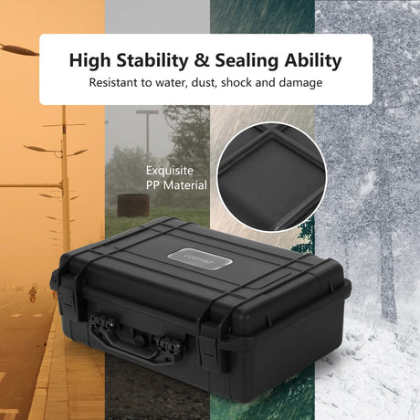 Portable Waterproof Hard Case with Customizable Fit Foam-45 x 34 x 18 cm