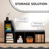 HOMCOM 2 Tier Modern Bookcase Bookshelf with Removable Cushions for Living Room
