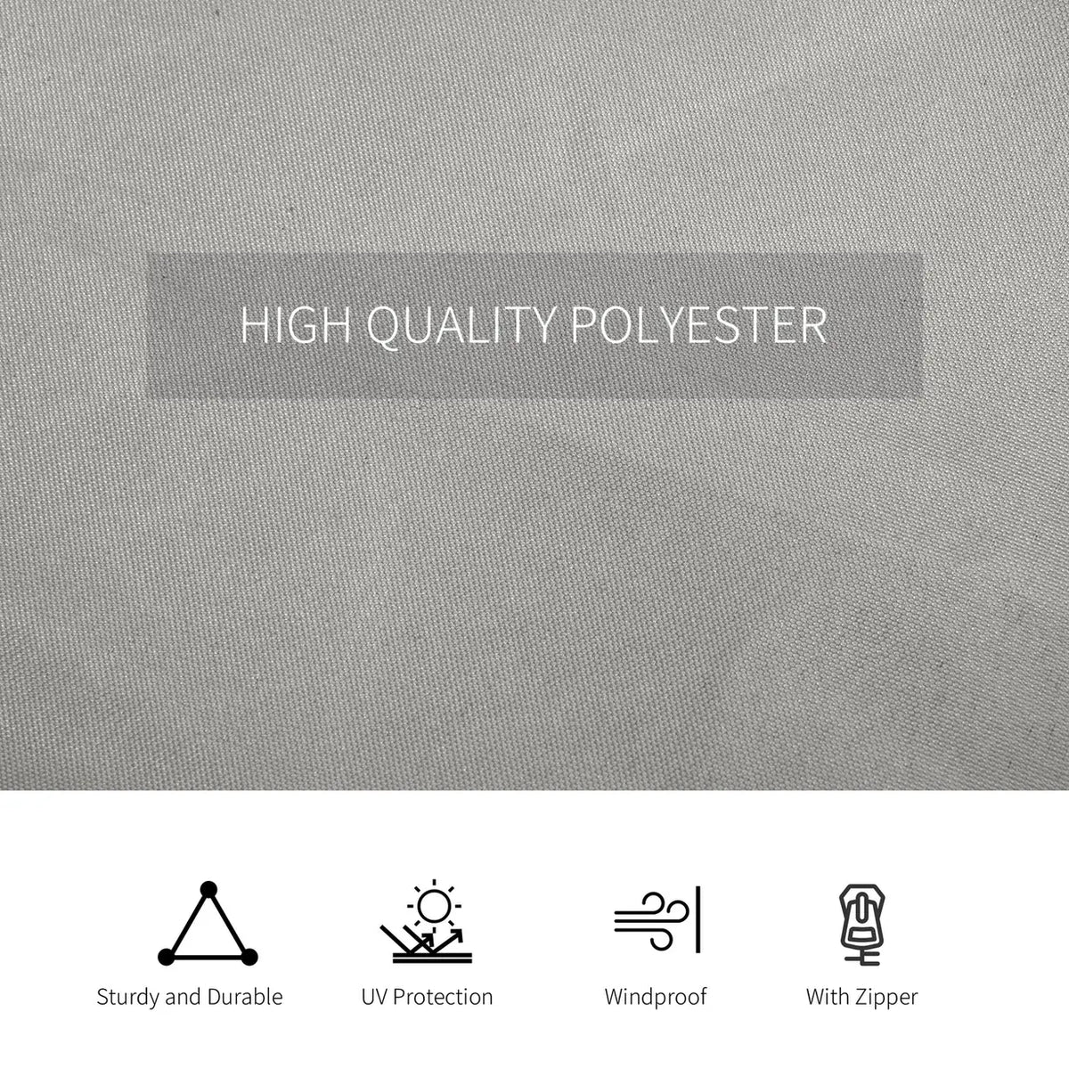 Outsunny Set of Four 3 x 3m Gazebo Replacement Walls - Light Grey
