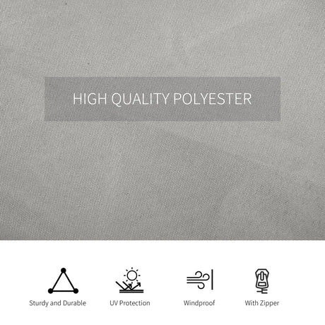 Outsunny Set of Four 3 x 3m Gazebo Replacement Walls - Light Grey