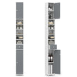 180CM Tall Freestanding Bathroom Cabinet with 2 Doors and 1 Drawer-Gray & White