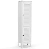 Tall Narrow Bathroom Cabinet-White
