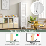 Tall Narrow Bathroom Cabinet-White