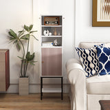 146cm Tall Storage Cabinet with Adjustable Shelfs and Bottom Storage-White