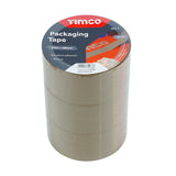 3 x TIMCO Packaging Tape Brown - 50m x 48mm