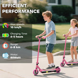 AIYAPLAY Electric Scooter for Kids 6-14 Years, with Colourful Lights, Pink