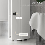 kleankin 180cm Slim Bathroom Cabinet, with Drawer, Shelves and Cupboards - White