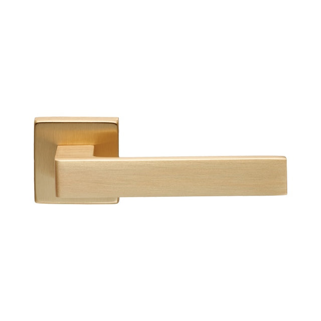 TECHNA LEVER ON CONCEALED FIX SQUARE ROSE OSA (SATIN BRASS) - SATIN BRASS - PAIR