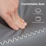 HOMCOM PU Leather Shoe Storage Bench - Grey