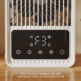 HOMCOM Portable Air Conditioner, 4-in-1 Mini Air Cooler with 3 Wind Speed, 2 Mist Mode, 7 Colour RGB Light, Black