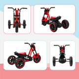 AIYAPLAY Kids Tricycle Baby Trike, Kids Trike with Pedal, 3 Wheel Toddler Balance Bike for Indoor Outdoor Use, Red