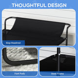 PawHut Raised Pet Bed with Slope Headrest, Washable Breathable Mesh, Foot Pads, for Medium Dogs, 106 x 81 x 33cm