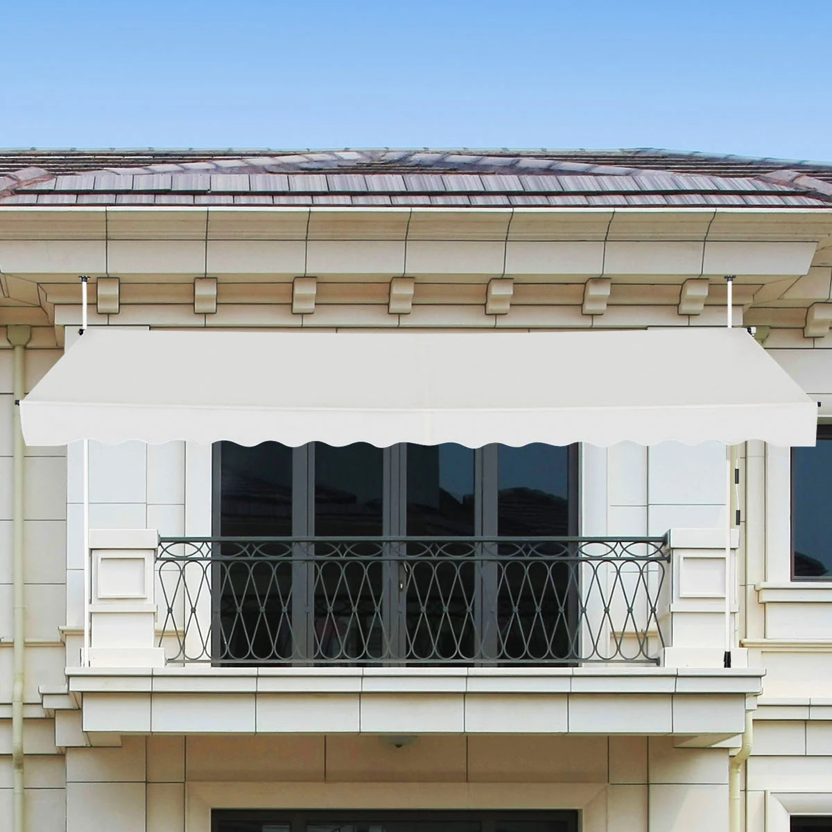 Telescopic strut balcony awning 395x120cm