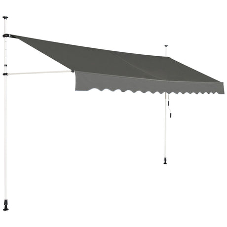 Telescopic strut balcony awning 395x120cm