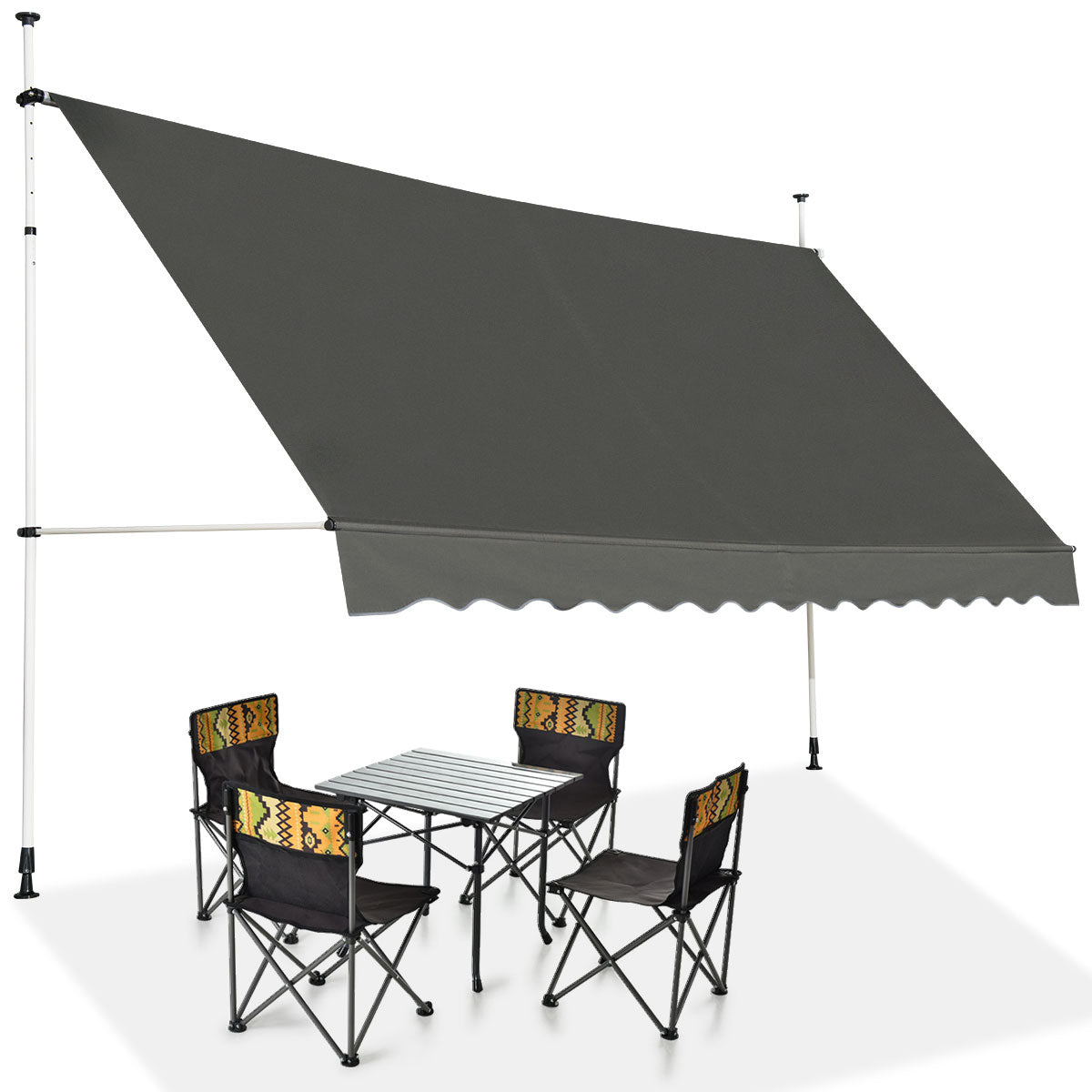 Telescopic strut balcony awning 395x120cm