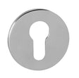 Tupai Rapido 5S Line Euro Escutcheons on 5mm Slimline Round Rose - Bright Polished Chrome - Pair