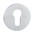 Tupai Rapido 5S Line Euro Escutcheons on 5mm Slimline Round Rose - Satin Chrome - Pair