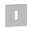 Tupai Rapido 5S Line Key Escutcheons on 5mm Slimline Square Rose - Bright Polished Chrome - Pair