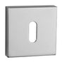 Tupai Rapido Curva/QuadraLine Key Escutcheons on Square Rose - Bright Polished Chrome - Pair