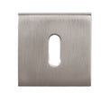 Tupai Rapido Curva/QuadraLine Key Escutcheons on Square Rose - Pearl Nickel - Pair