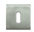 Tupai Rapido Curva/QuadraLine Key Escutcheons on Square Rose - Pearl Nickel - Pair