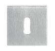 Tupai Rapido Curva/QuadraLine Key Escutcheons on Square Rose - Satin Chrome - Pair