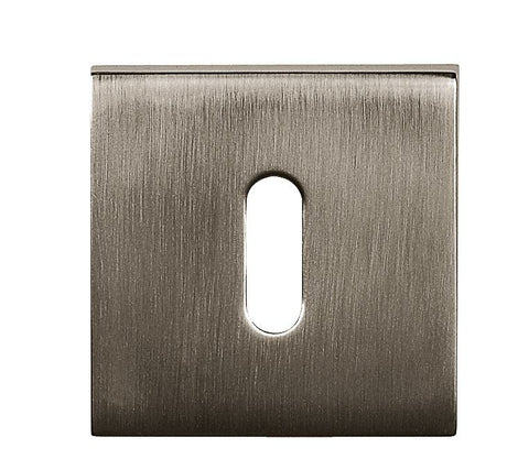 Tupai Rapido Curva/QuadraLine Key Escutcheons on Square Rose - Titanium - Pair