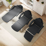 HOMCOM Portable Massage Table, 3 Section Adjustable Beauty Bed, Foldable Massage Bed with Face Hole, Recliner Chair with Removable Headrest and Armrests for Spa, Lash, Tattoo, Black