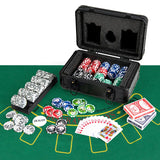 Texas Holdem Poker Chip Set with 300 Pieces Chips-Black