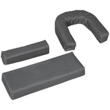 Outsunny Outdoor Folding Sun Lounger Set of 2 with Face Hole, 4 Level Adjustable Backrest Reclining Garden Lounger, Garden Recliner Sunbed with 600 D Oxford Cloth Seat and Pillow for Beach, Dark Grey