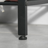 HOMCOM Coat Rack Stand Industrial hallway Shoe Rack Removable Hooks Metal Wood Hangers Storage Cabinet Rustic Brown 72L34W185H(cm)