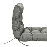 Outsunny Garden Back Chair Cushion, Comfortable Patio Seat Cushion Pad with Backrest for Outdoor & Indoor Use, Light Grey