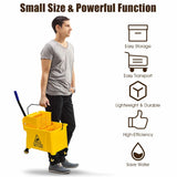 Commercial Mop Bucket with Mop Holder and Wringer for Household-Size 1