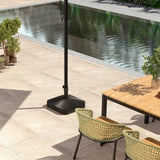 Outsunny Patio Umbrella Stand, Heavy Duty Outdoor Parasol Base, Sand/Water Filled, Black