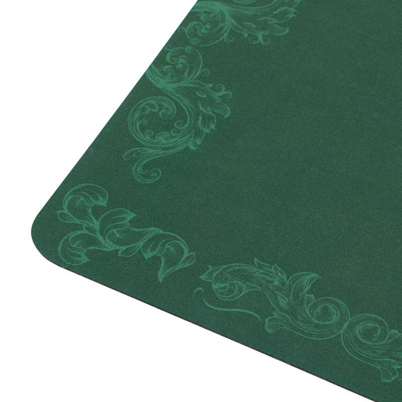 SPORTNOW 239.3 x 115.5 cm Professional Texas Hold'em Poker Mat 12 Player Water-Resistant Poker Table Top Rubber Poker Table Mat with Felt Surface Carry Bag, Green