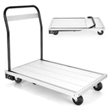 Folding Aluminum Alloy Platform Truck with 4 TPR Wheels & Handle