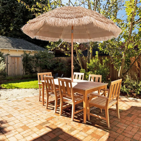 2.2M Hawaiian Portable Hula Umbrella for Beach, Pool