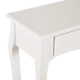 HOMCOM Console Table Modern Sofa Side Desk with Storage Shelves Drawers for Living Room Entryway Bedroom Ivory White