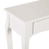 HOMCOM Console Table Modern Sofa Side Desk with Storage Shelves Drawers for Living Room Entryway Bedroom Ivory White