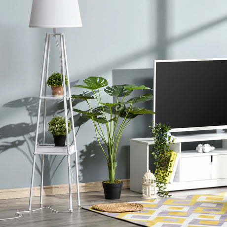 HOMCOM Decorative Artificial Monstera Plants in Pot Fake Plants for Home Indoor Decor, 85cm