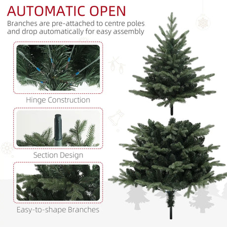 HOMCOM 5ft Artificial Spruce Christmas Tree - Green