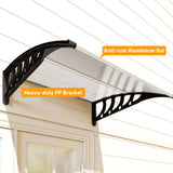 Outsunny Front Door Canopy, Outdoor Awning, Rain Shelter for Window, Porch and Front/Back Door, 103 x 96.5 cm, Clear