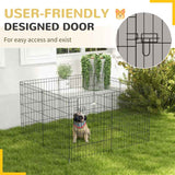 PawHut 8 Panel DIY Dog Pen with Door, for Dogs, Small Animals, Indoor/Outdoor Use, 76cm High