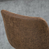 HOMCOM Bar Stools Set of 2, Swivel Counter Height Barstools with Back, Adjustable Bar Chairs, Breakfast Dining Stools for Kitchen Island Counter with Adjustable Steel Footrest & Base, Brown