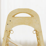 AIYAPLAY 6 in 1 Kids Climbing Frame with Slide, Monkey Bars, Gymnastics Rings, Ladder, Climbing Net, for 3-6 Years, Natural Tone