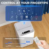 HOMCOM 12,000 BTU 5-in-1 Mobile Air Conditioner, 35m2 Radius - White